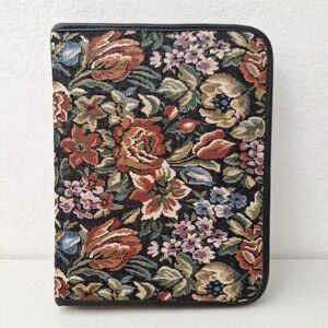 Vtg Avery Power Case Brocade Tapestry Planner Cover & 3 Ring Binder NEW RARE